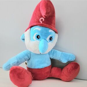 Papa Smurf 17" 18" Stuffed Build a Bear Plush Blue & Red Retired 2011